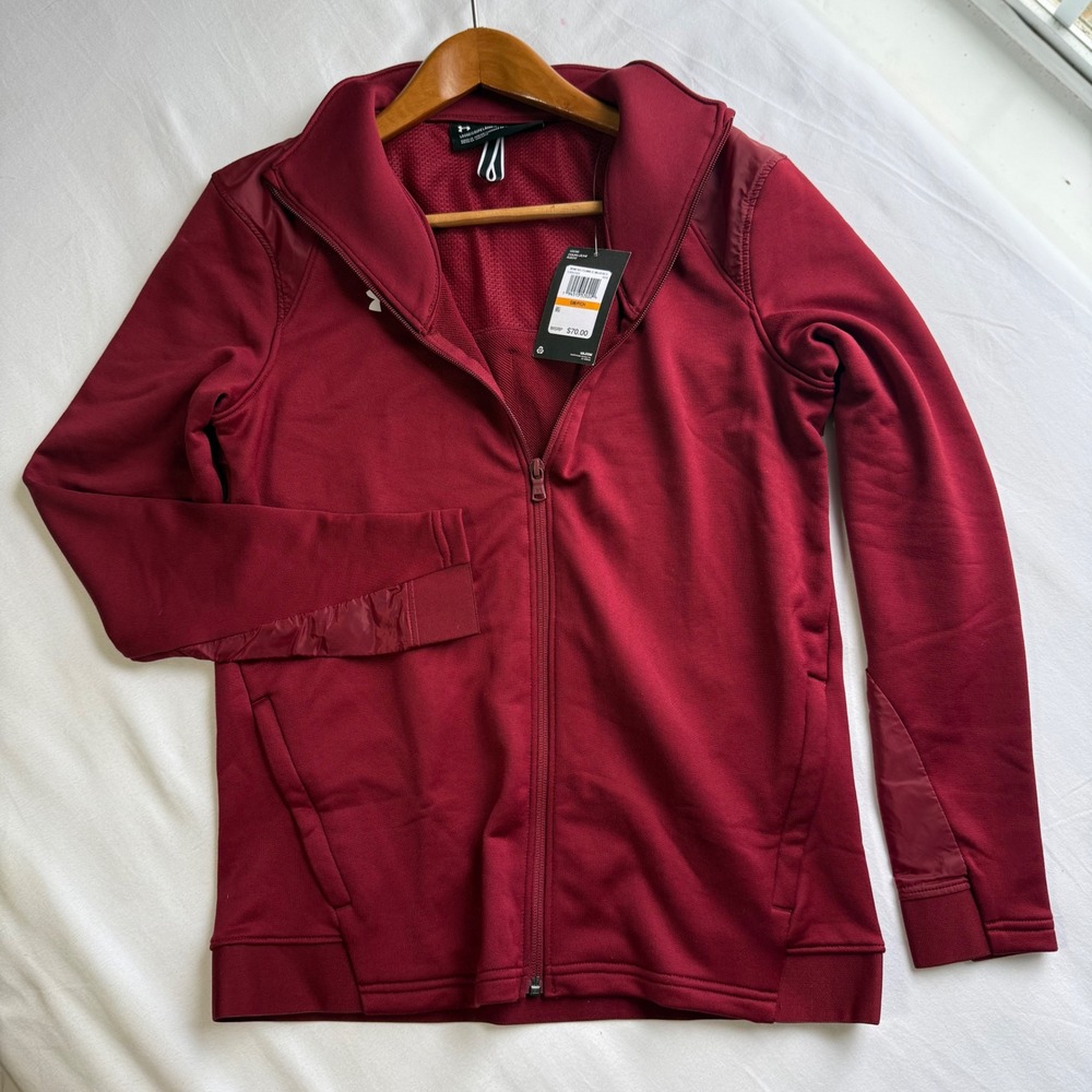 Under Armour Womens Full Zip Performance Jacket Burgundy 1360765 Small NWT